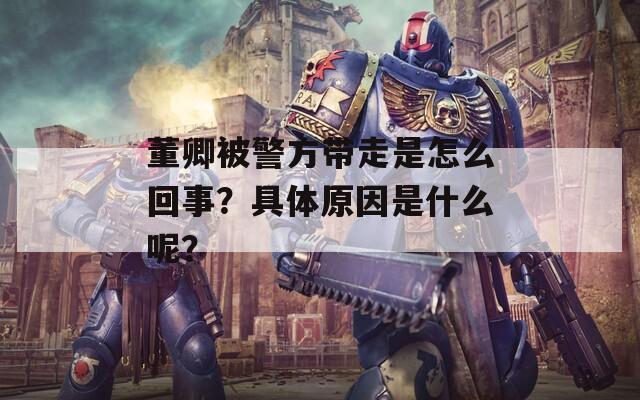 董卿被警方带走是怎么回事？具体原因是什么呢？