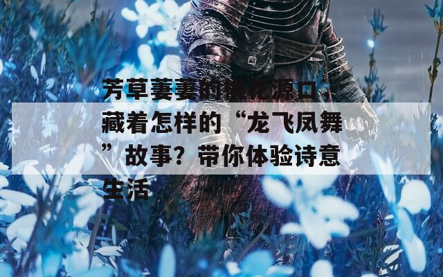 芳草萋萋的桃花源口，藏着怎样的“龙飞凤舞”故事？带你体验诗意生活