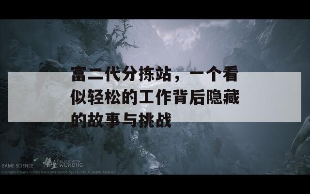 富二代分拣站，一个看似轻松的工作背后隐藏的故事与挑战