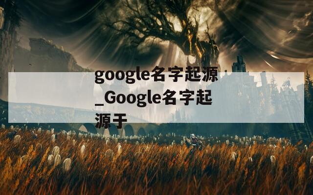 google名字起源_Google名字起源于