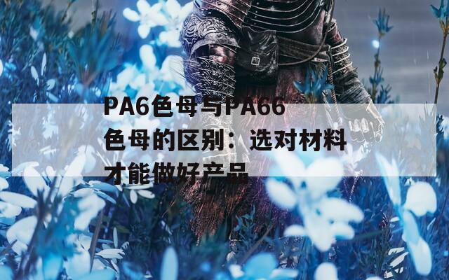 PA6色母与PA66色母的区别：选对材料才能做好产品