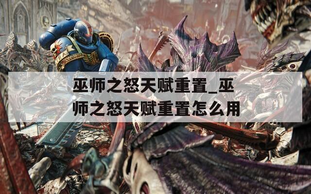 巫师之怒天赋重置_巫师之怒天赋重置怎么用