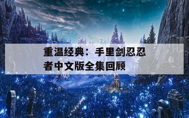 重温经典：手里剑忍忍者中文版全集回顾