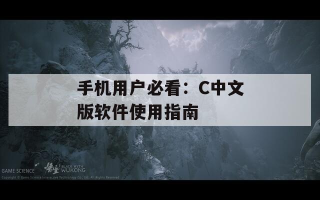 手机用户必看：C中文版软件使用指南
