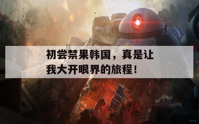初尝禁果韩国，真是让我大开眼界的旅程！
