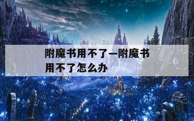 附魔书用不了—附魔书用不了怎么办
