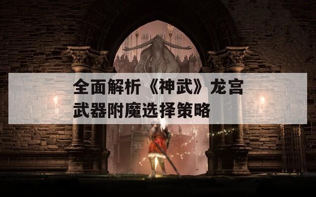 全面解析《神武》龙宫武器附魔选择策略