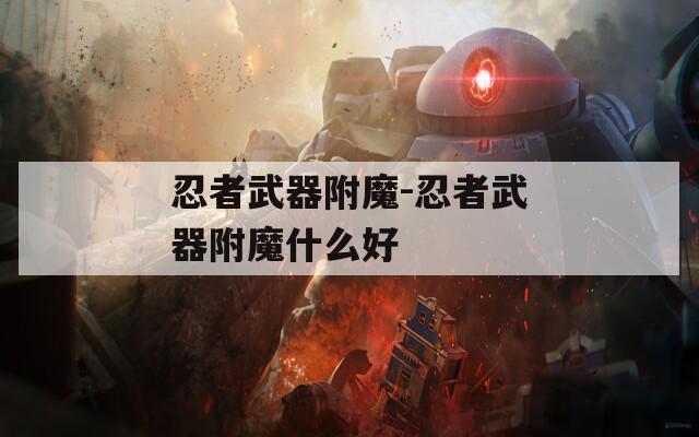 忍者武器附魔-忍者武器附魔什么好