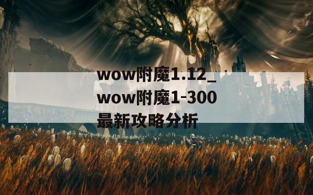 wow附魔1.12_wow附魔1-300最新攻略分析
