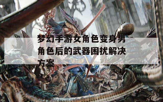 梦幻手游女角色变身男角色后的武器困扰解决方案