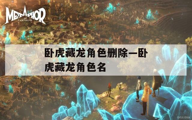 卧虎藏龙角色删除—卧虎藏龙角色名